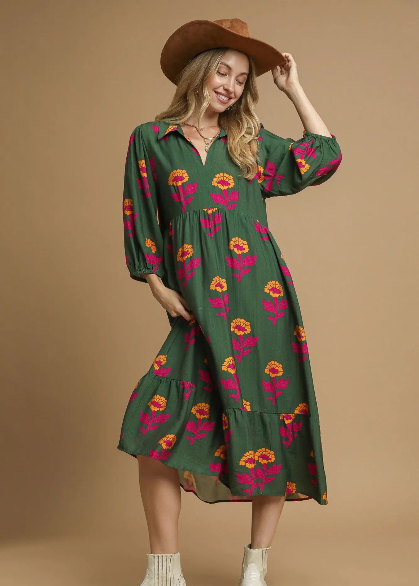 Willa Collared Midi Dress