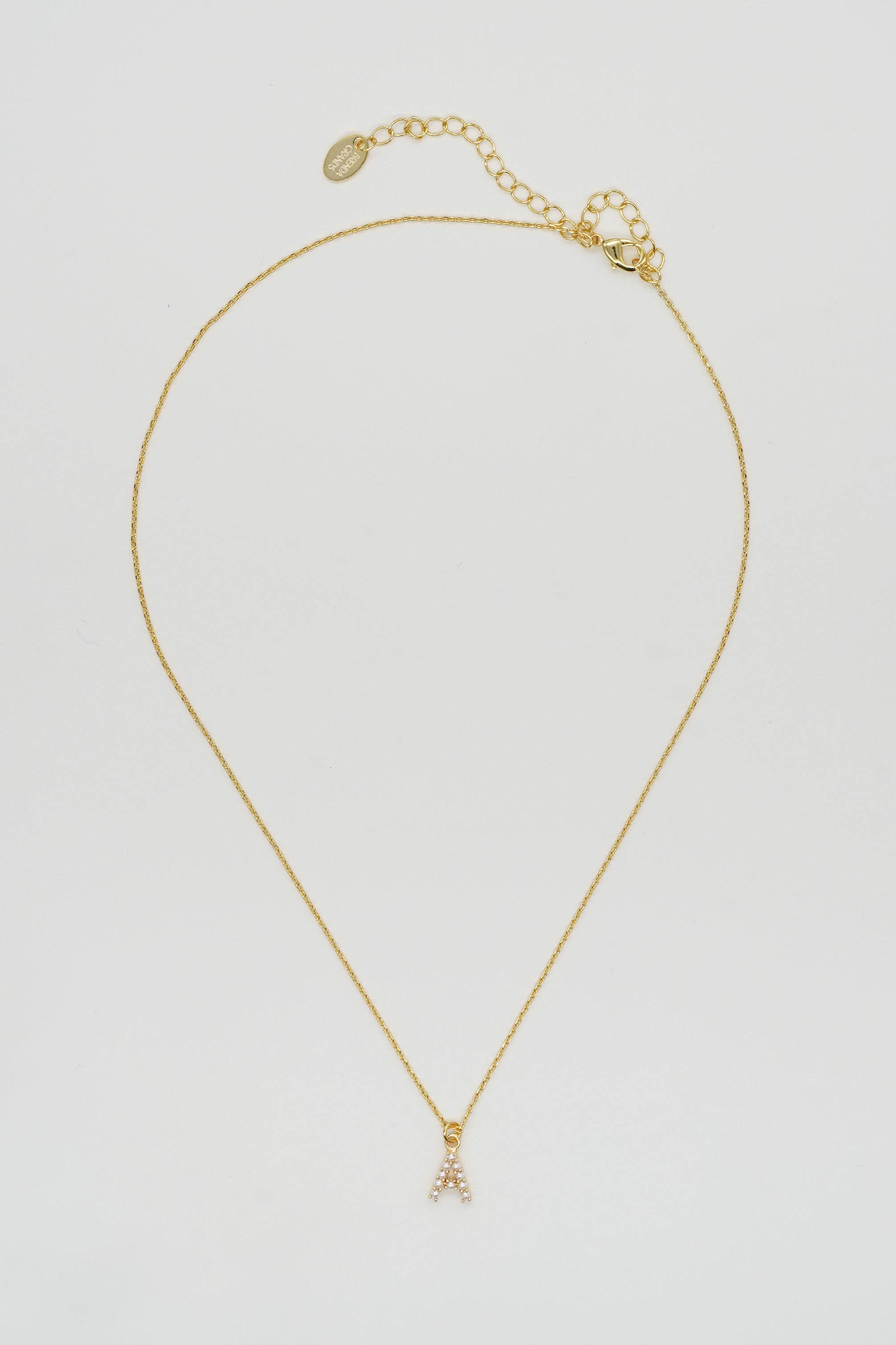 Dainty Love Pearl Initial Necklace
