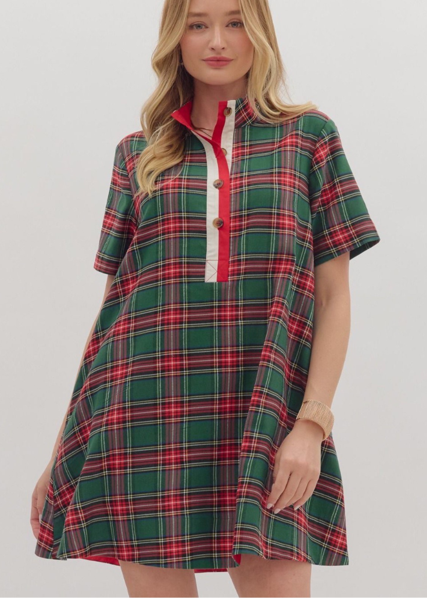 Blaire Plaid Shirt Dress